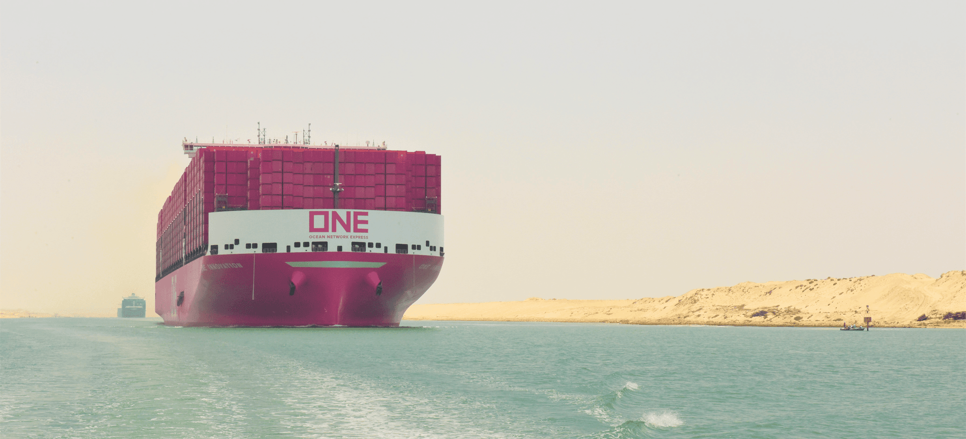 ONE vessel at sea