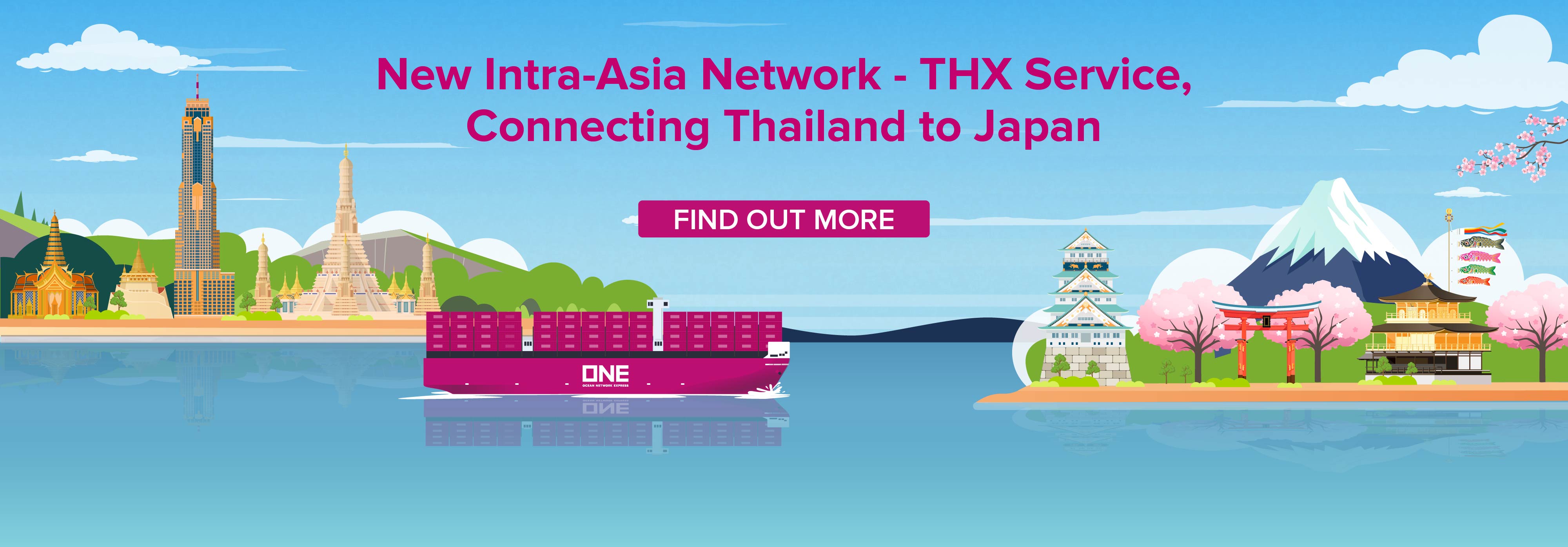 New Intra-Asia Network - THX Service, Connecting Thailand to Japan