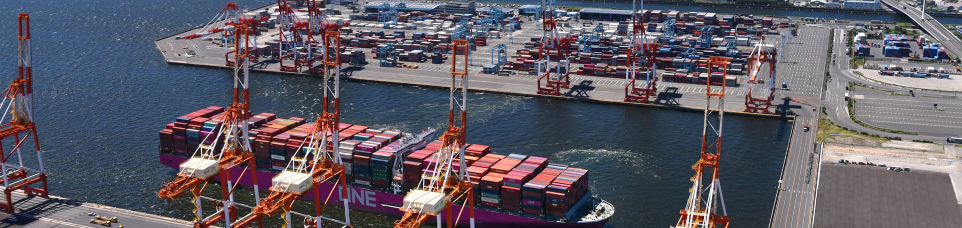 ONE vessel entering port terminal
